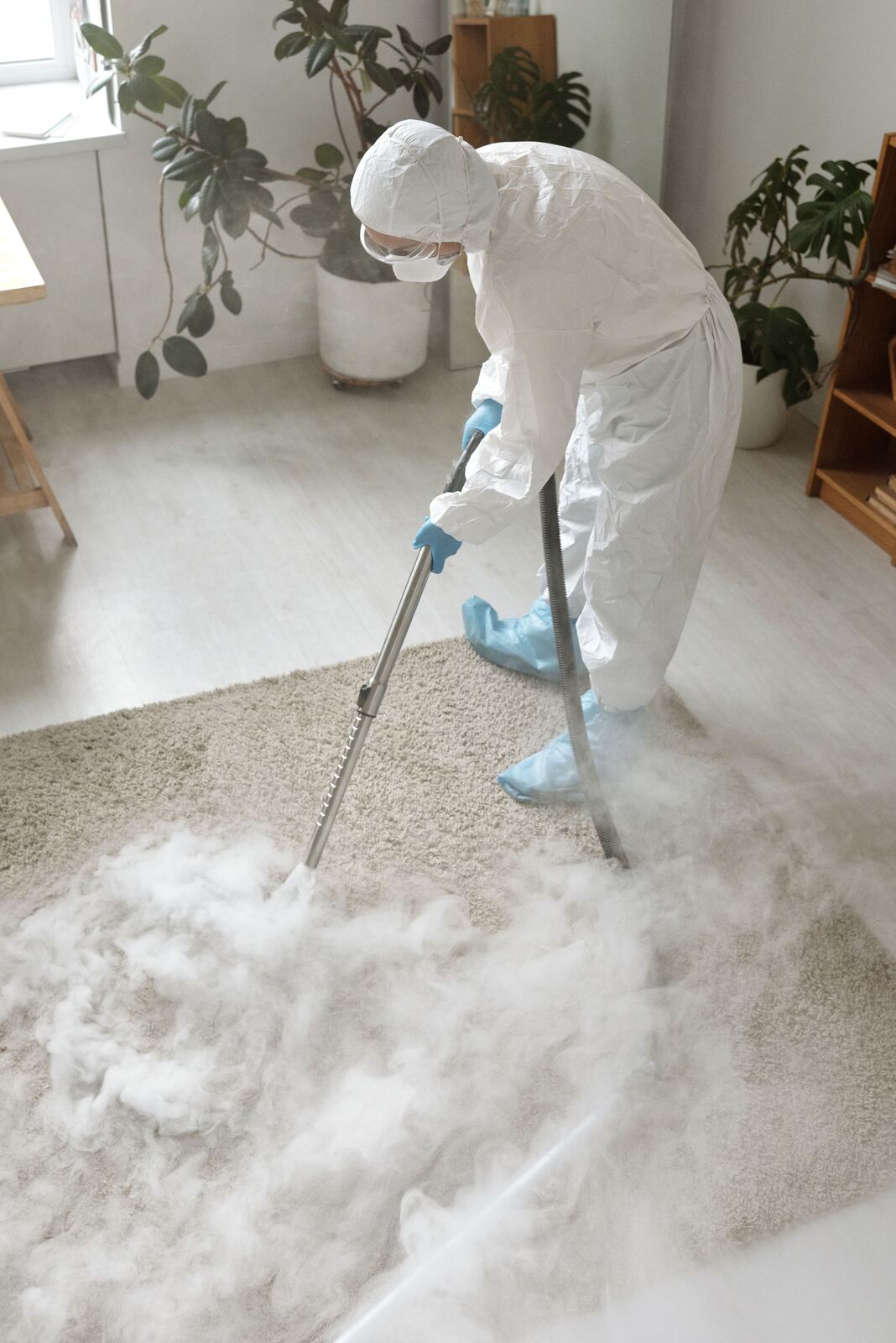 Nettoyage en profondeur d'un tapis d'orient, traitement vapeur