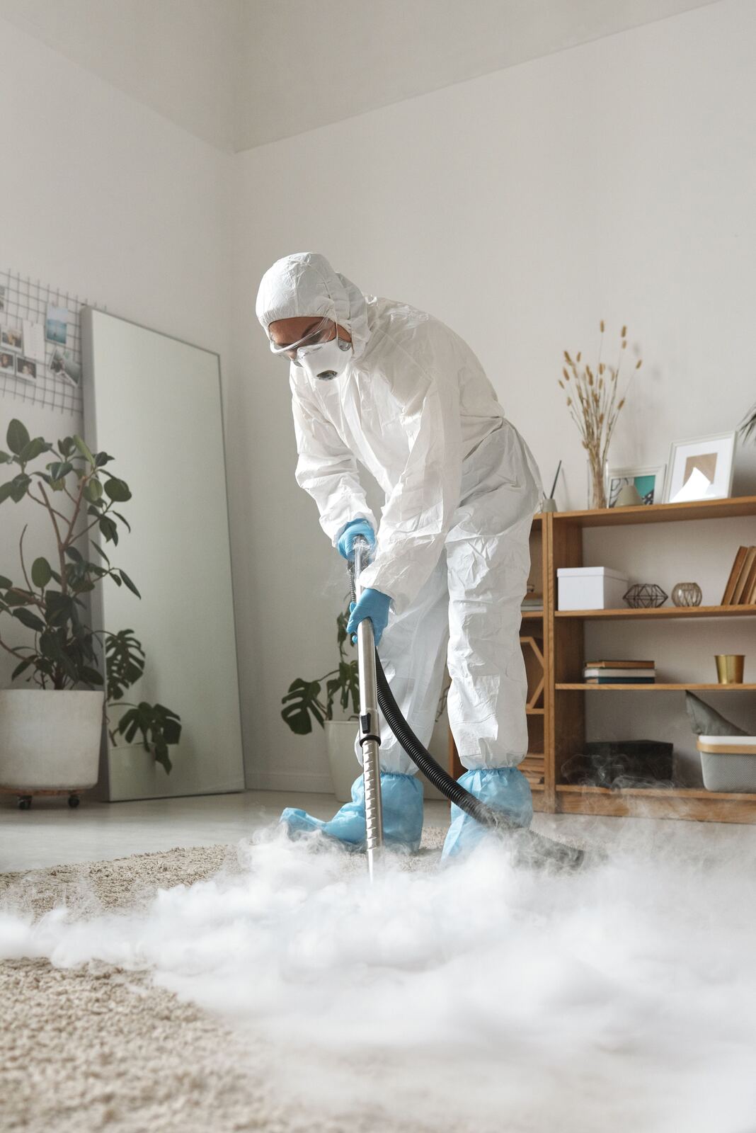 Nettoyage vapeur professionnel d'un tapis dans le Morbihan